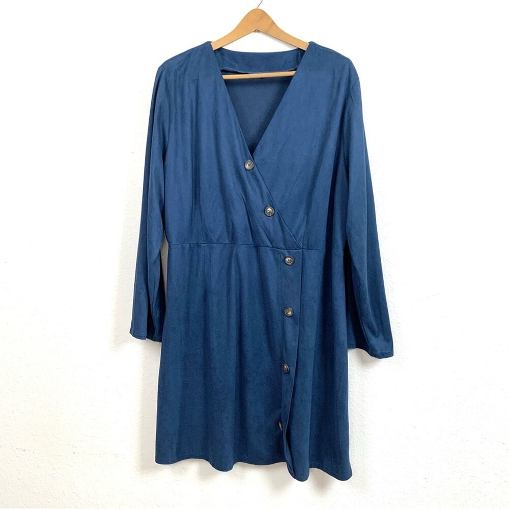 Suede Blue Dress